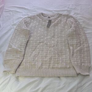 J. Crew Cream Textured Crewneck Sweater
